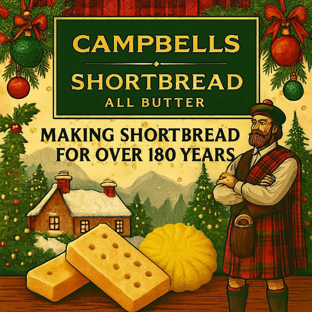 Campbells Shortbreads Santa in Van (Assorted Shortbread Shapes) Tin 150g