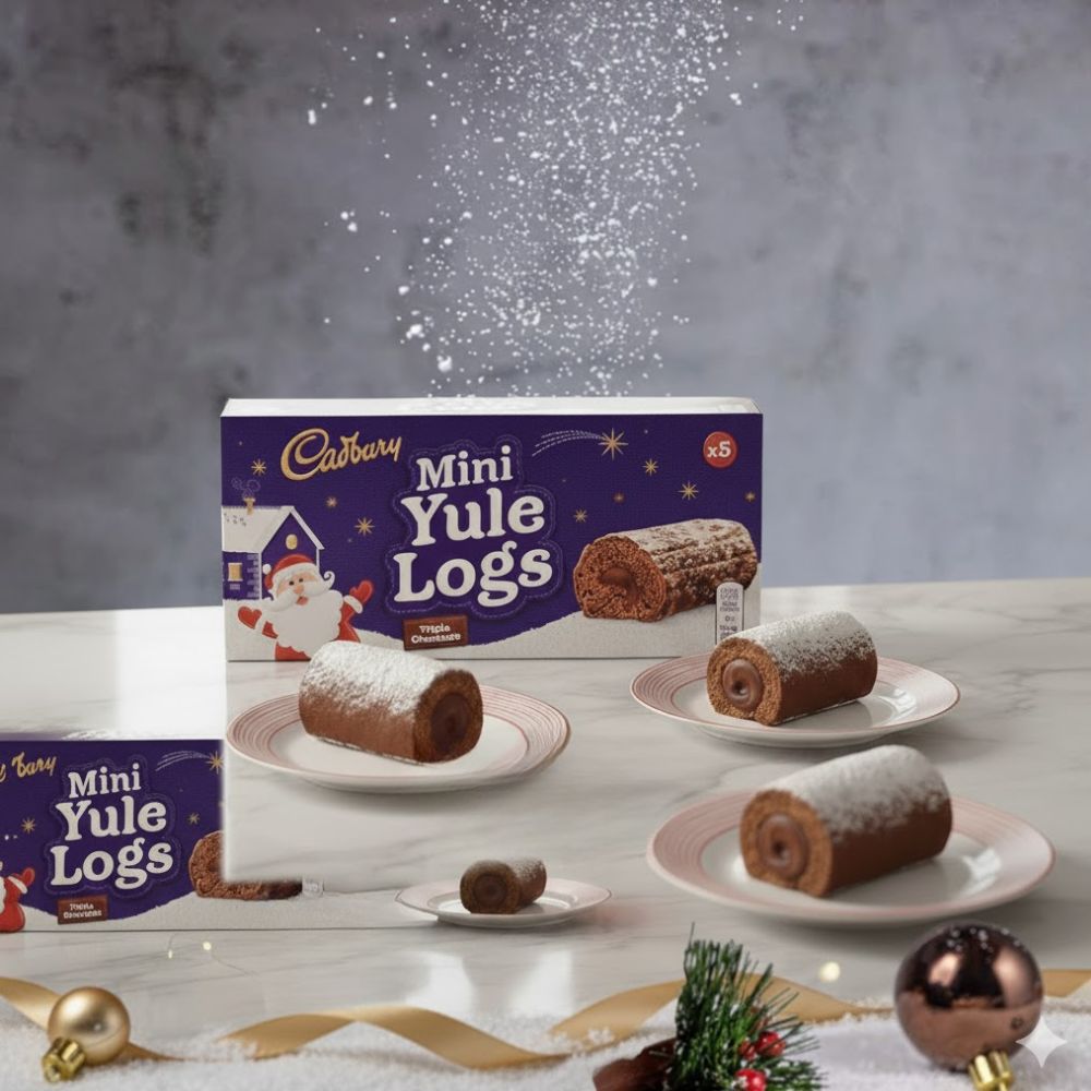 C'bury Mini Yule Logs Chocolate 5pk 110g