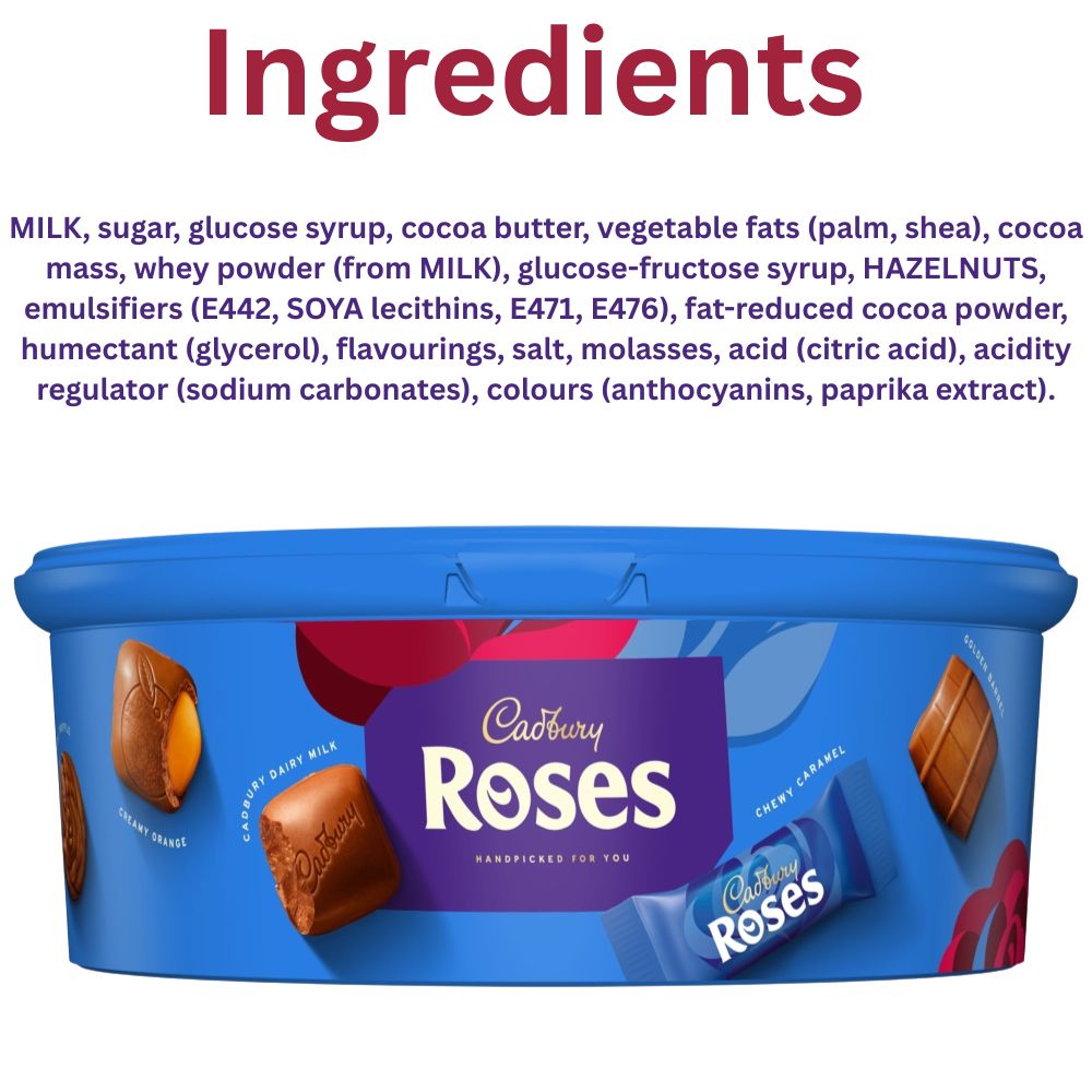 C'bury Roses Milk Chocolate Tub 550g