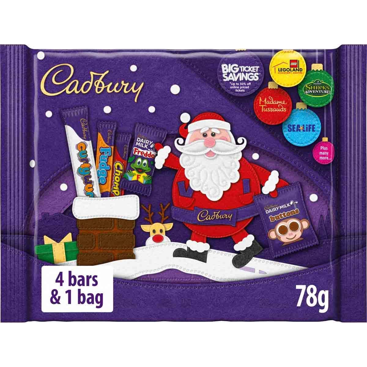 Cadbury Chocolate Small Santa Selection Box 78g