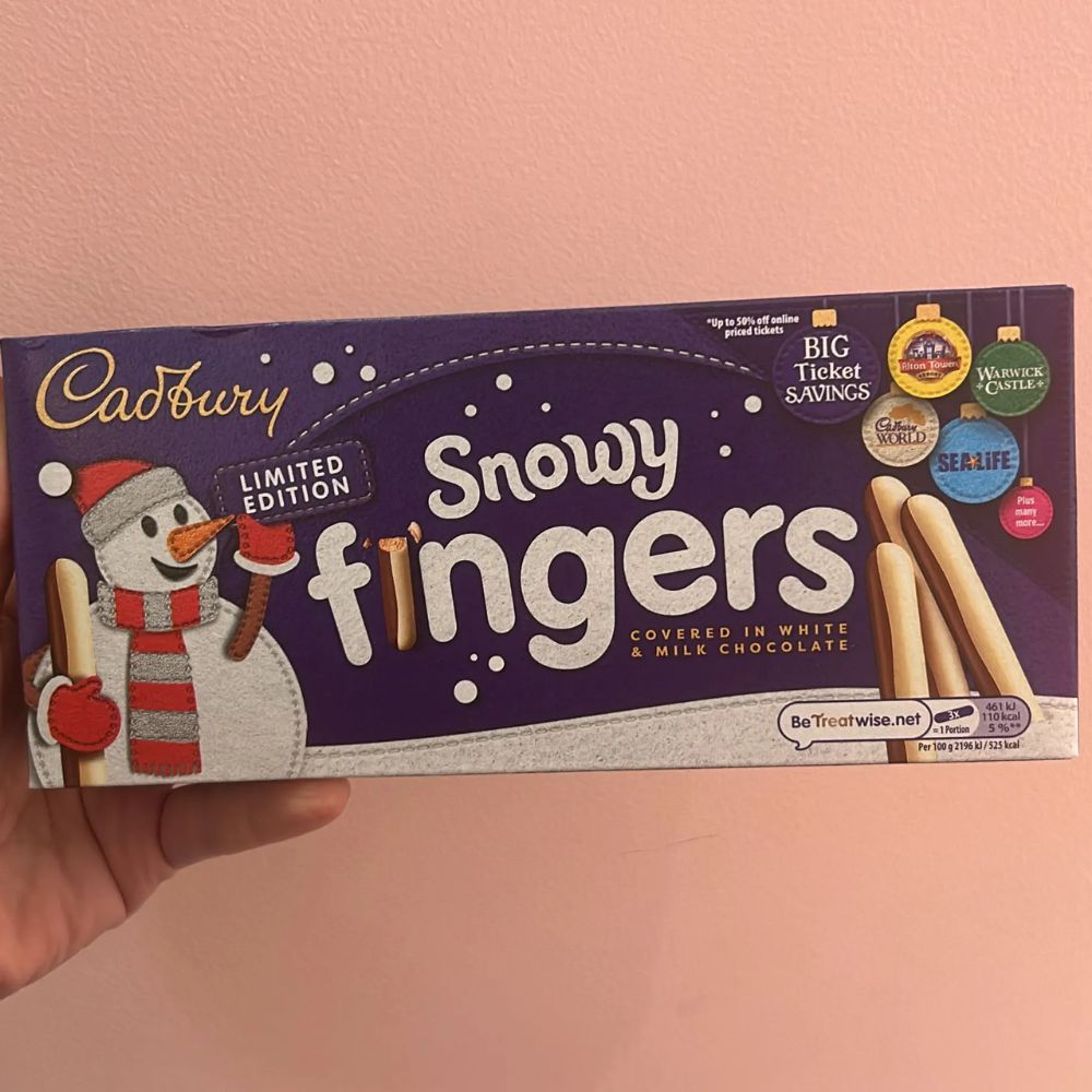 C'bury Snowy Fingers Chocolate 115g