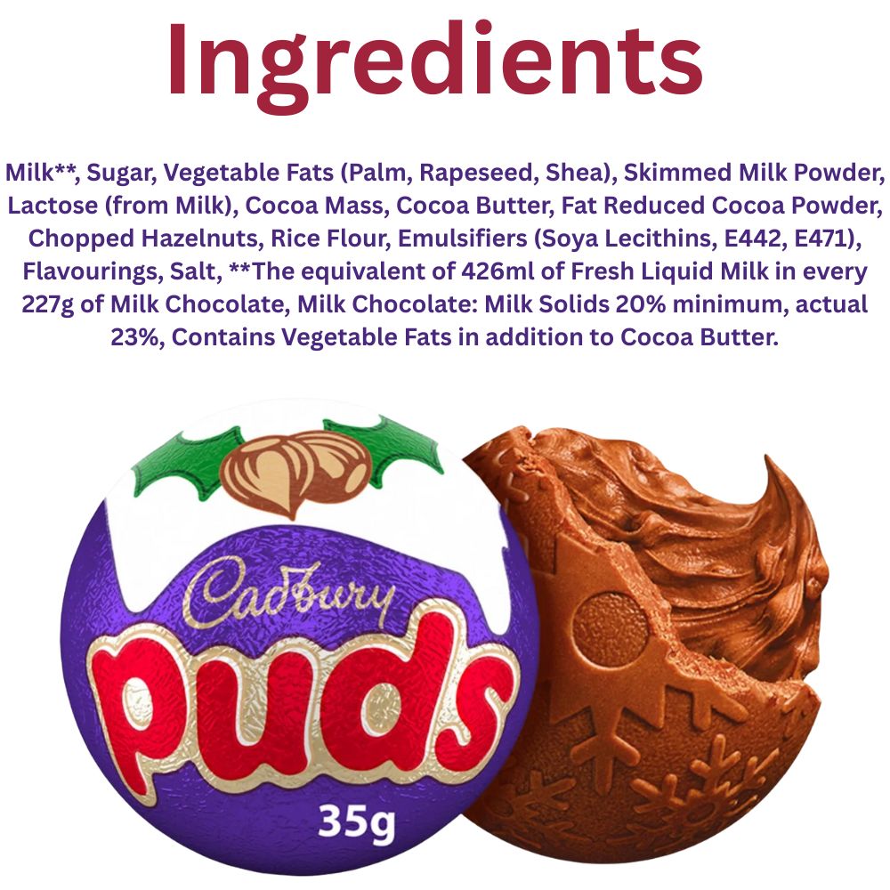 C'bury Dairy Milk Puds Chirstmas Chocolate 35g