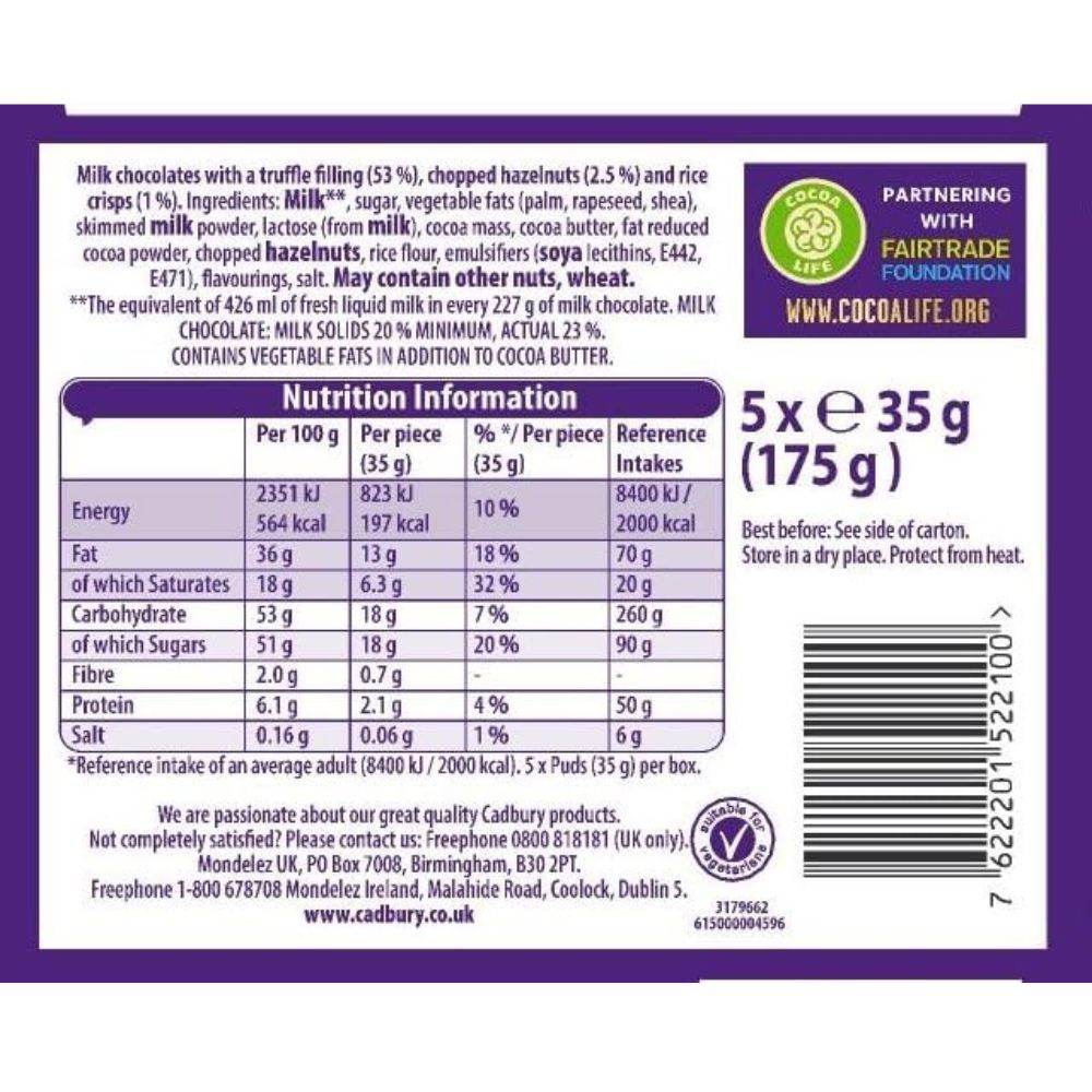 C'bury Milk Puds Chocolate 175g