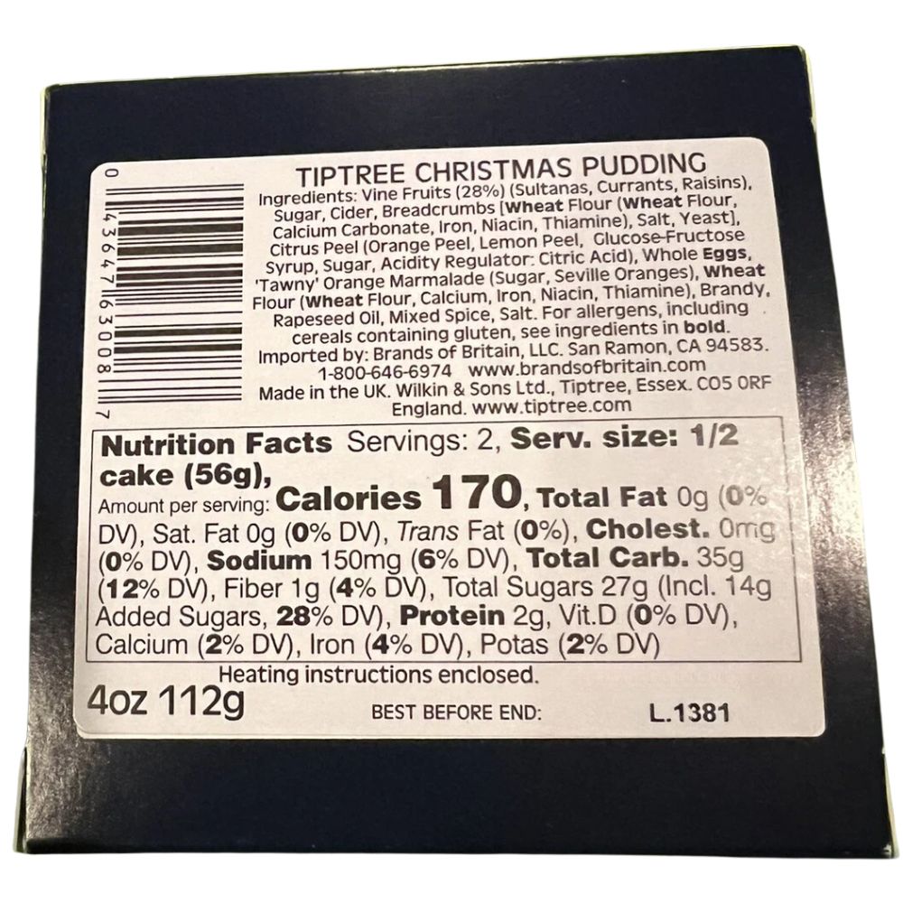 Tiptree Christmas Pudding 112g