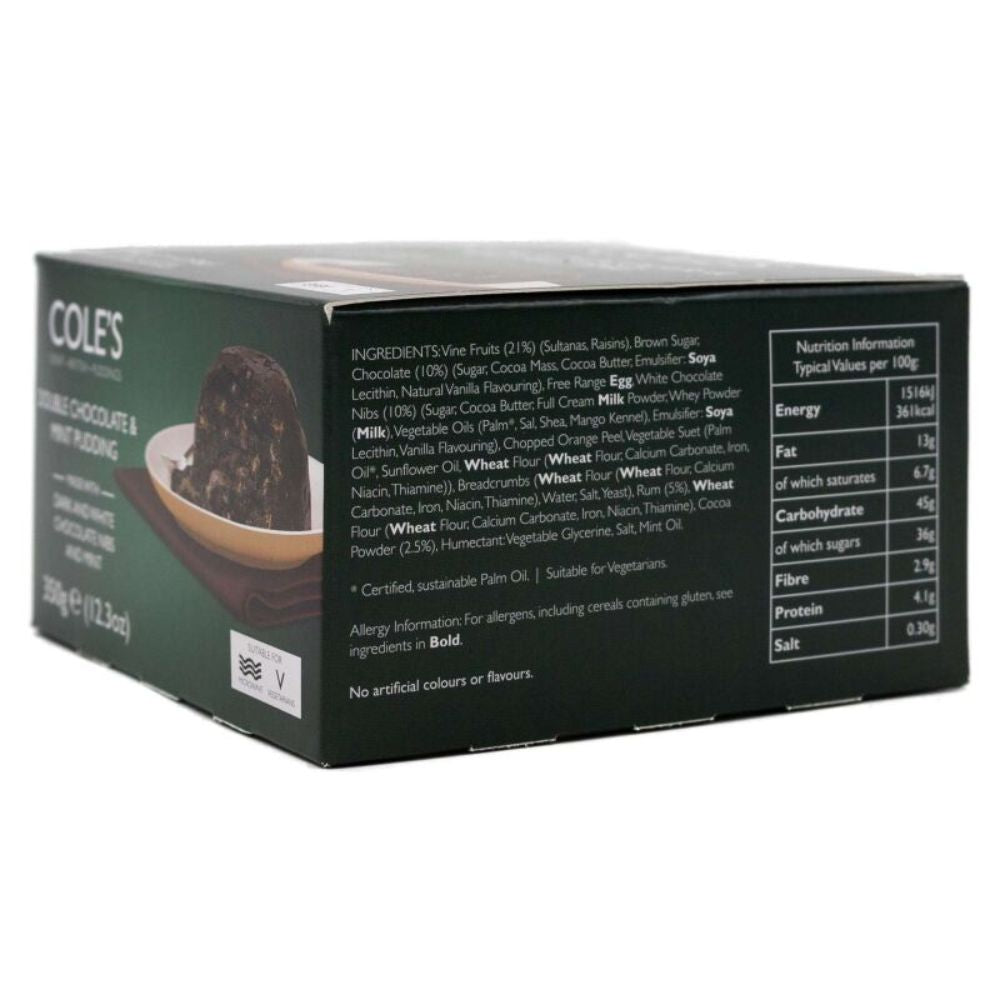 Cole's Puddings Double Chocolate & Mint Pudding 350g