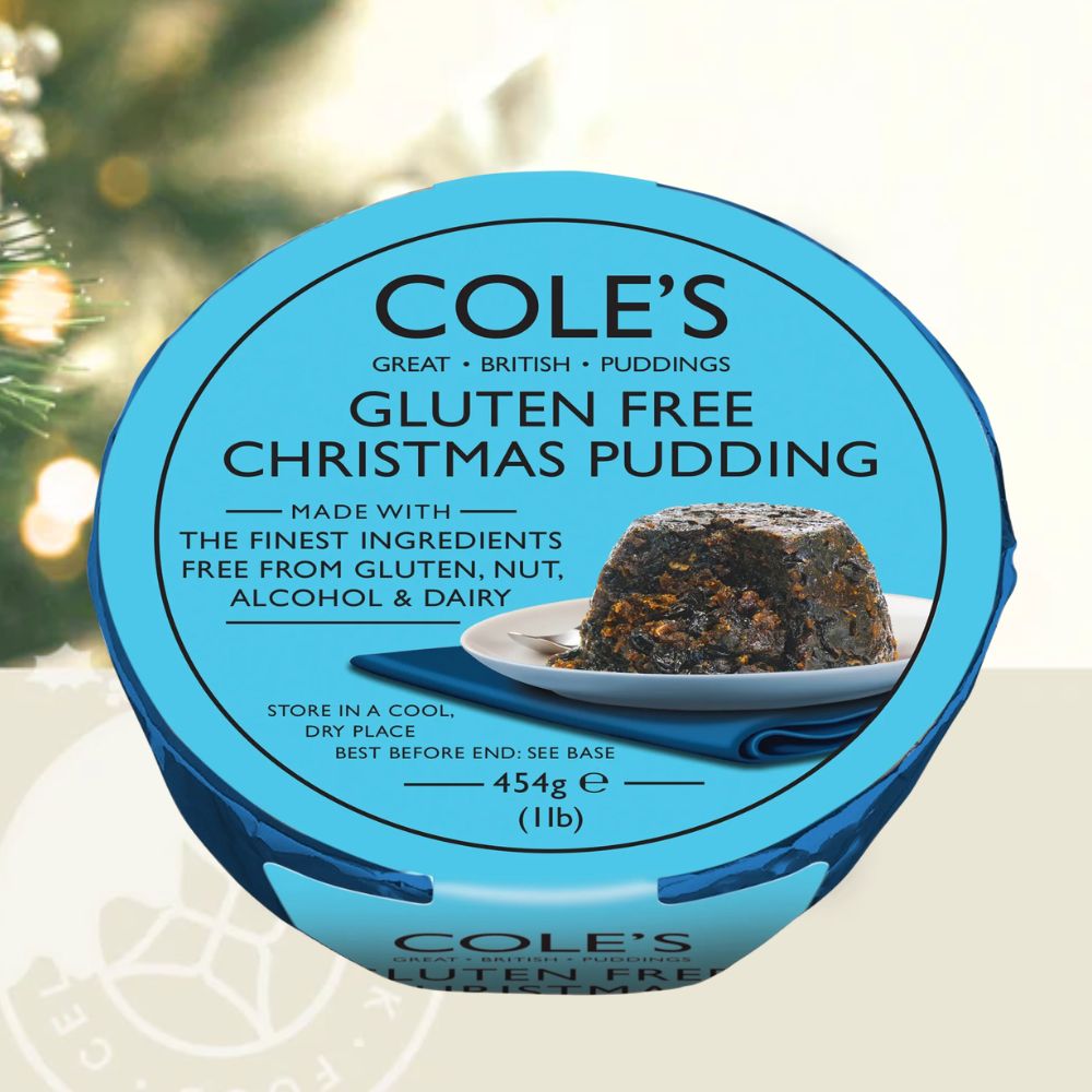 Cole's Puddings Gluten Nuts And Alcohol Free Christmas Pudding 454g