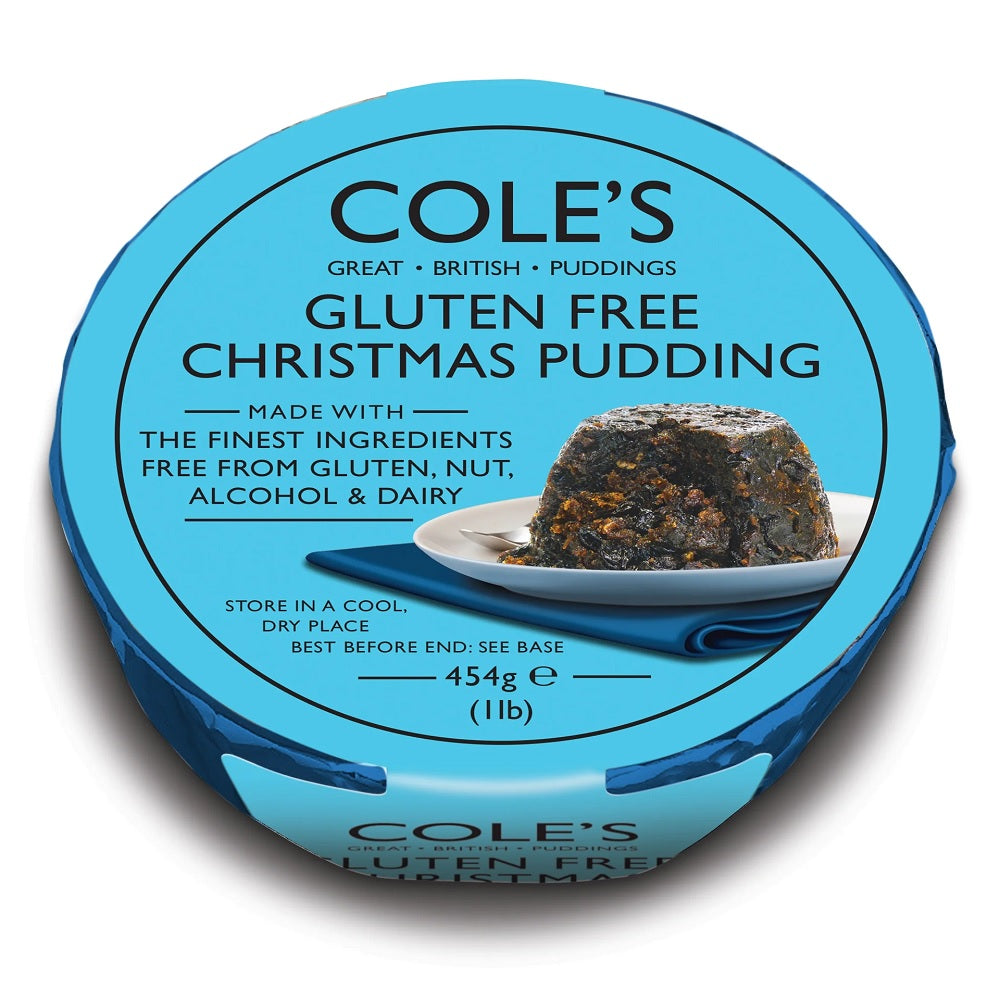 Cole's Puddings Gluten Nuts And Alcohol Free Christmas Pudding 454g