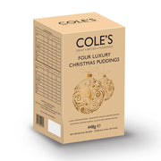 Cole's Puddings Luxury Christmas Puddings 4pk 448g