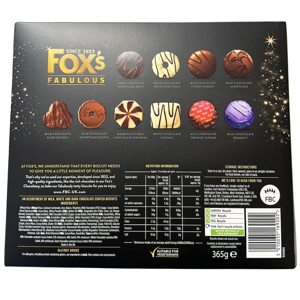 Fox's Fabulous Chocolatey Biscuit Selection Box 365g