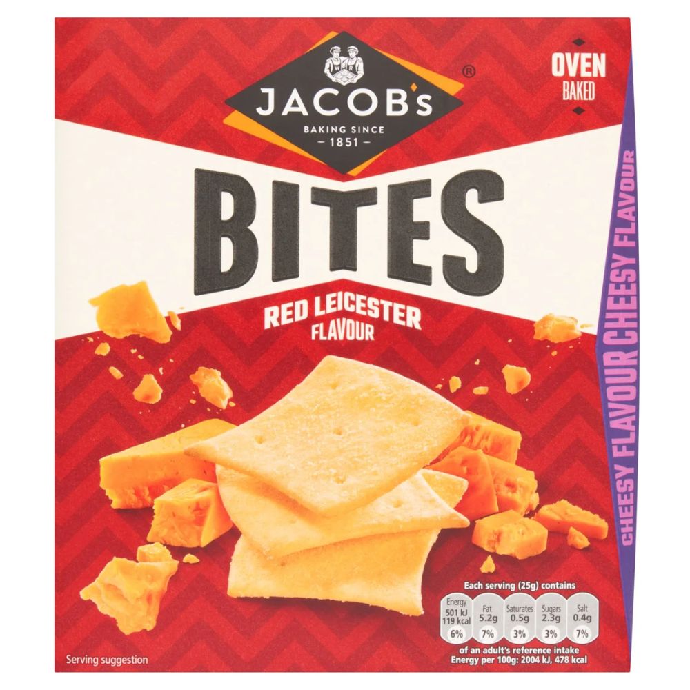 Jacob's Red Leicester Flavour Bites 125g