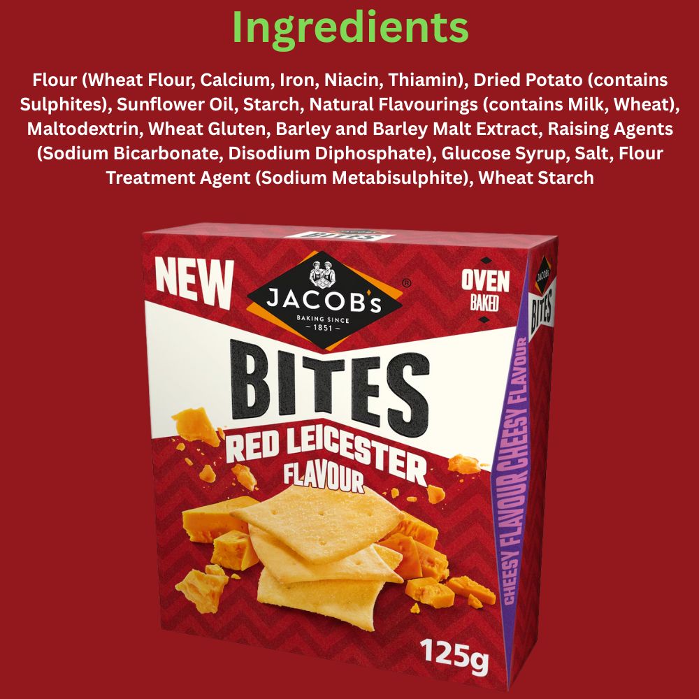 Jacob's Red Leicester Flavour Bites 125g