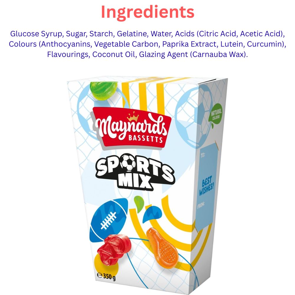 Maynards Bassetts Sports Mix Sweets Carton 350g