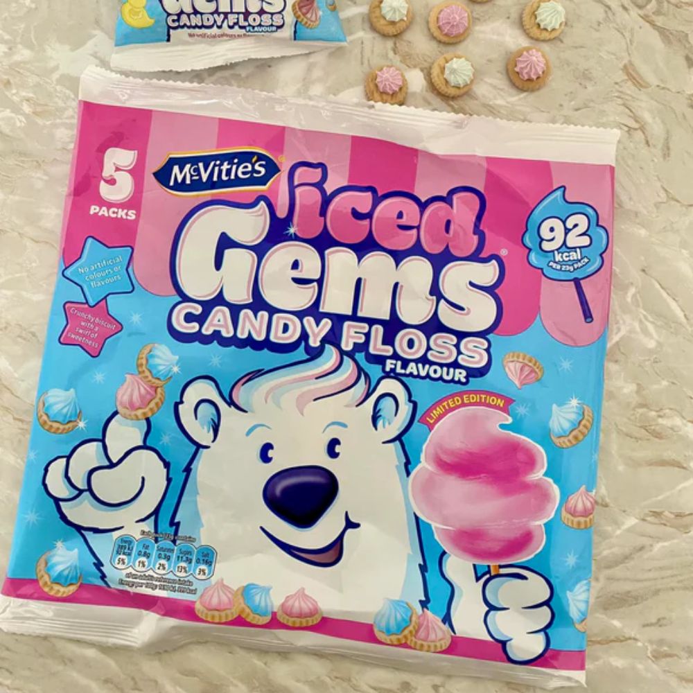 McVitie's Candyfloss Iced Gems 5pk (5X23G) 115g