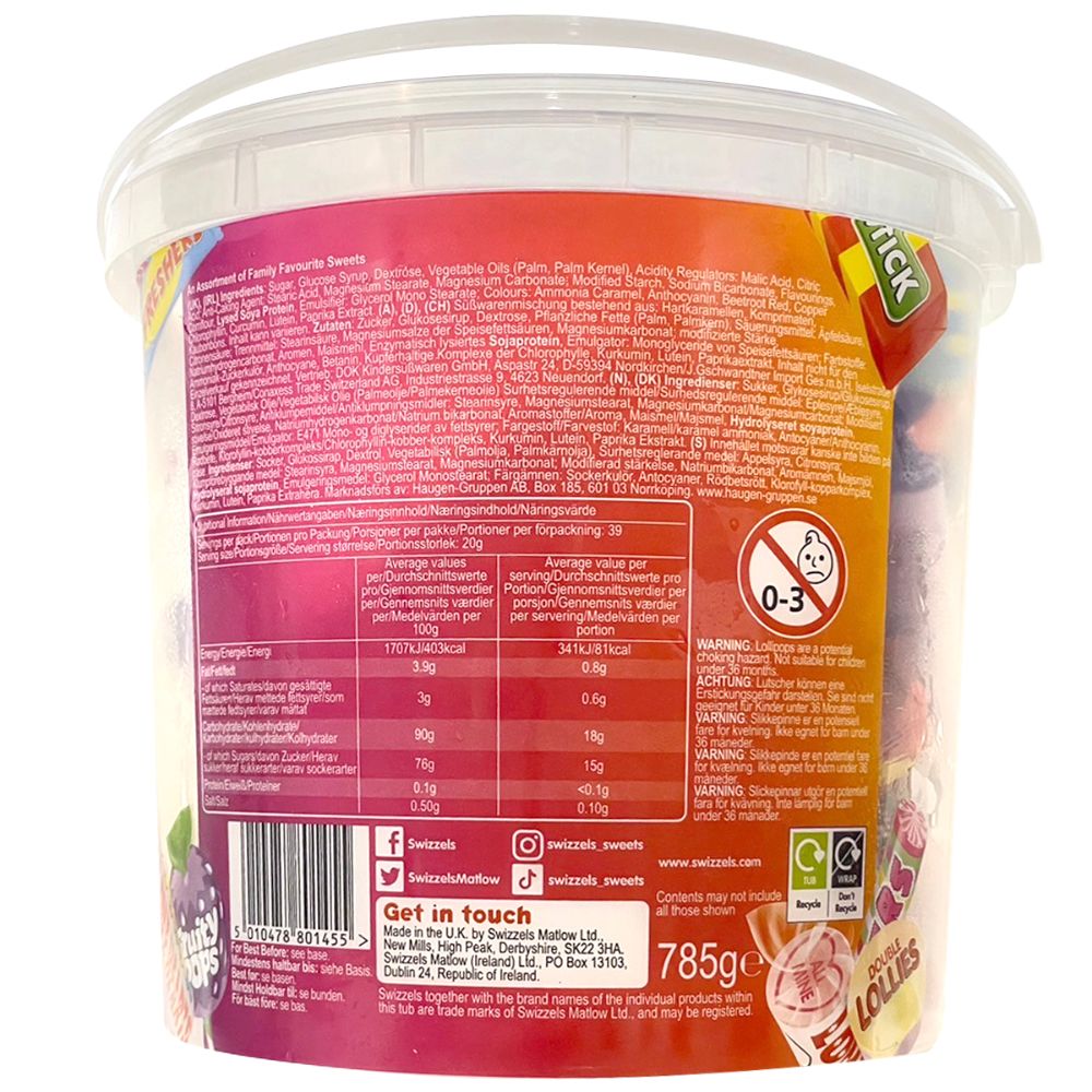 Swizzels Matlow Party Mix Tub 785g