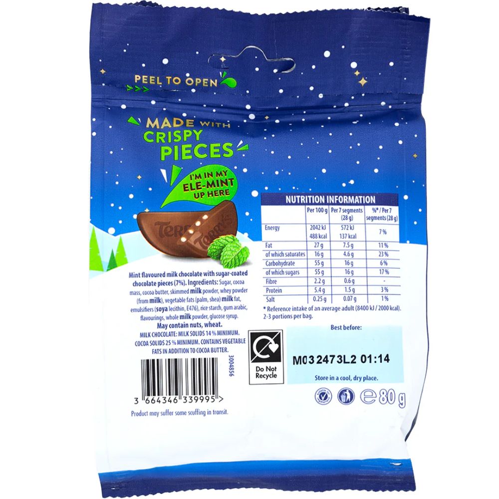 Terry's Chocolate Mint Crisp Minis 80g