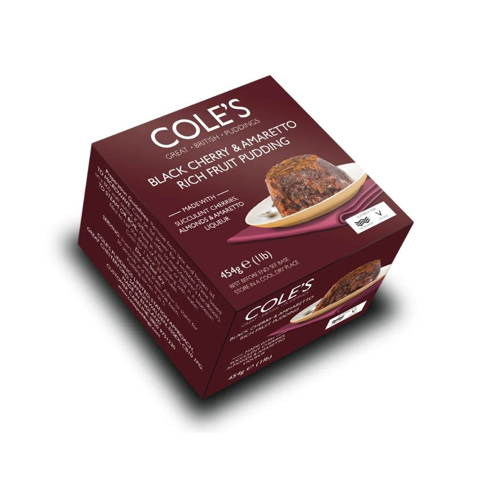 Cole's Black Cherry And Amaretto Rich Fruit Pudding 454g