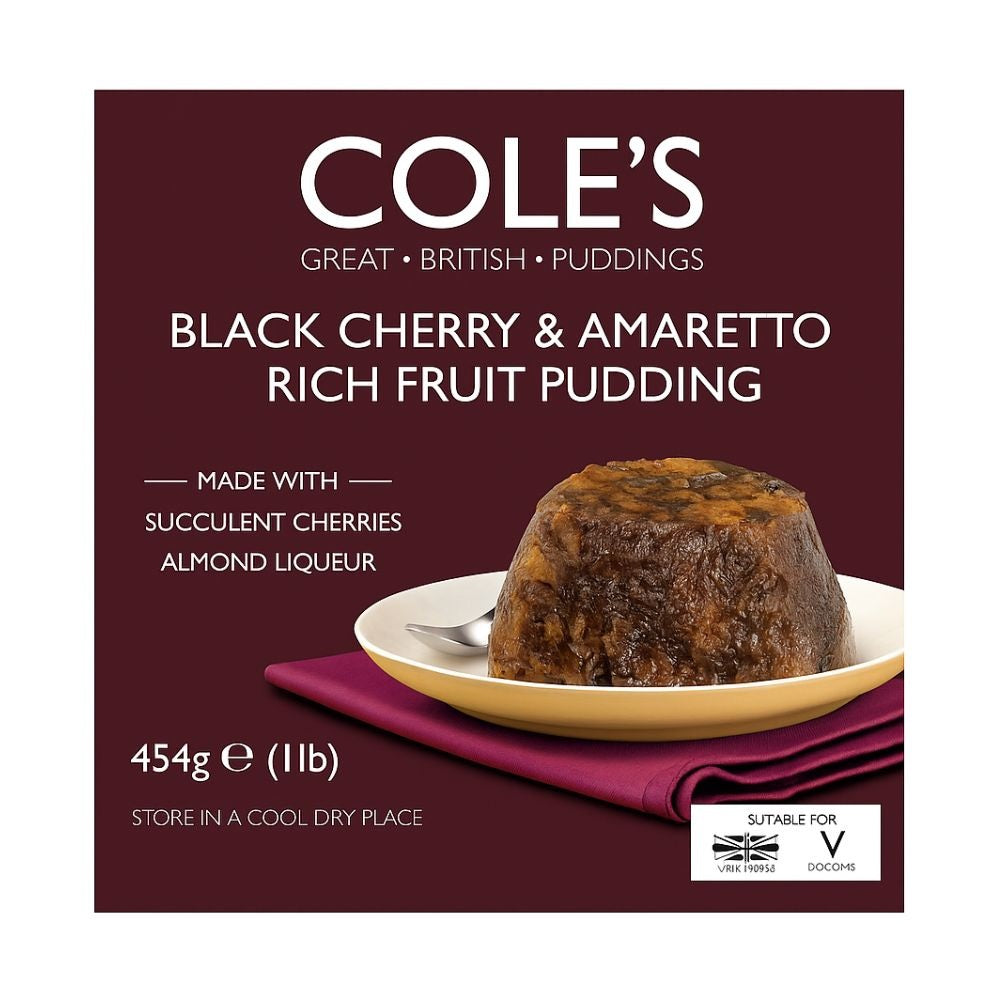 Cole's Black Cherry And Amaretto Rich Fruit Pudding 454g