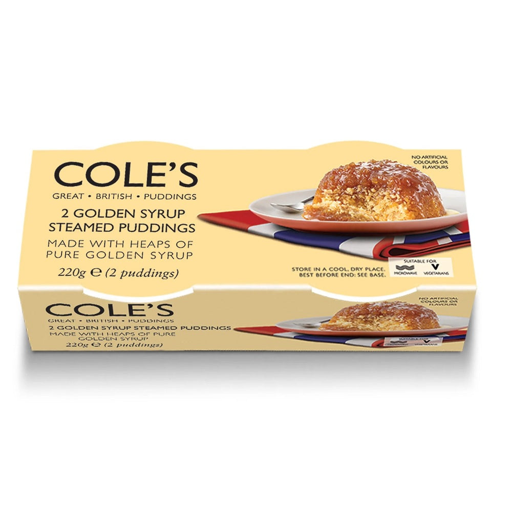 Cole's Golden Syrup Steamed Pudding Twin Pack (2X110g) 220g