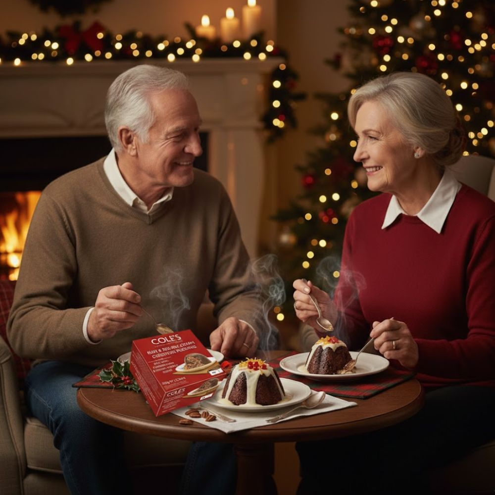 Cole's Boxed Rum And Double Cream Christmas Pudding 350g