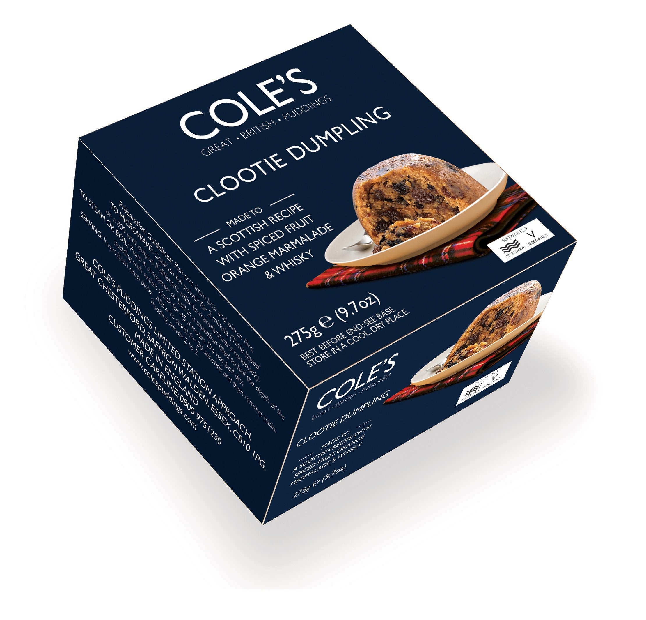 Cole's Boxed Clootie Dumpling Pudding 275g
