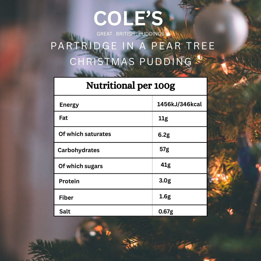 Cole's Partidge In A Pear Tree Christmas Pudding 454g