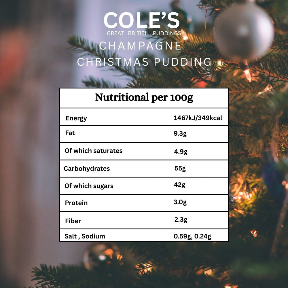 Cole's Champagne Christmas Pudding 454g