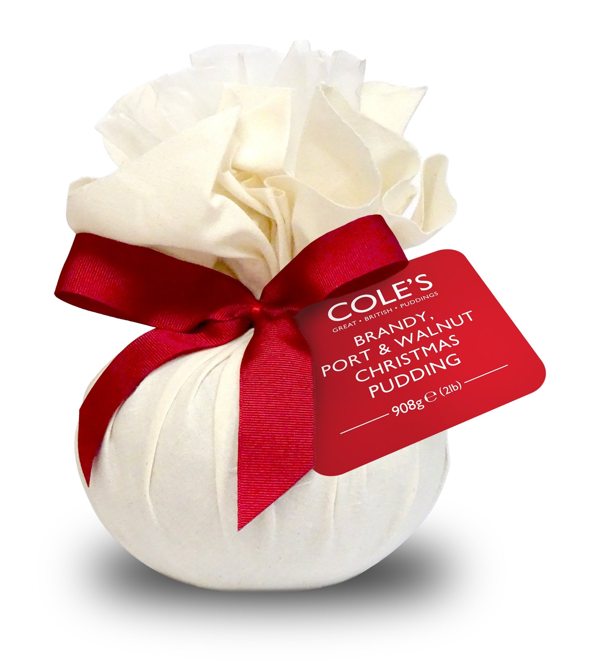 Cole's Brandy Port And Walnut Round Christmas Pudding 908g