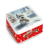 Campbells Shortbreads Westie in Snow Tin 90g Scottish All Butter Shortbread Gift Tin