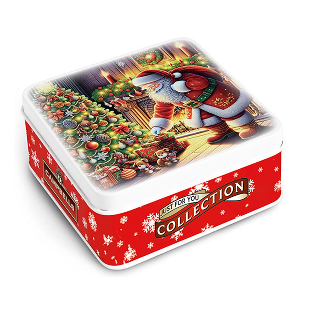 Campbells Shortbreads Santa & Christmas Tree Tin 90G – decorative Scottish shortbread gift tin