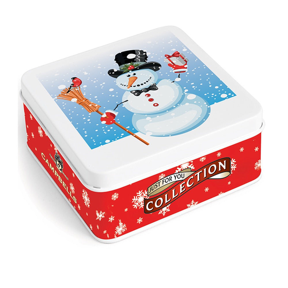 Campbells Shortbreads Christmas Snowman Tin 90g Scottish All Butter Shortbread Gift Tin