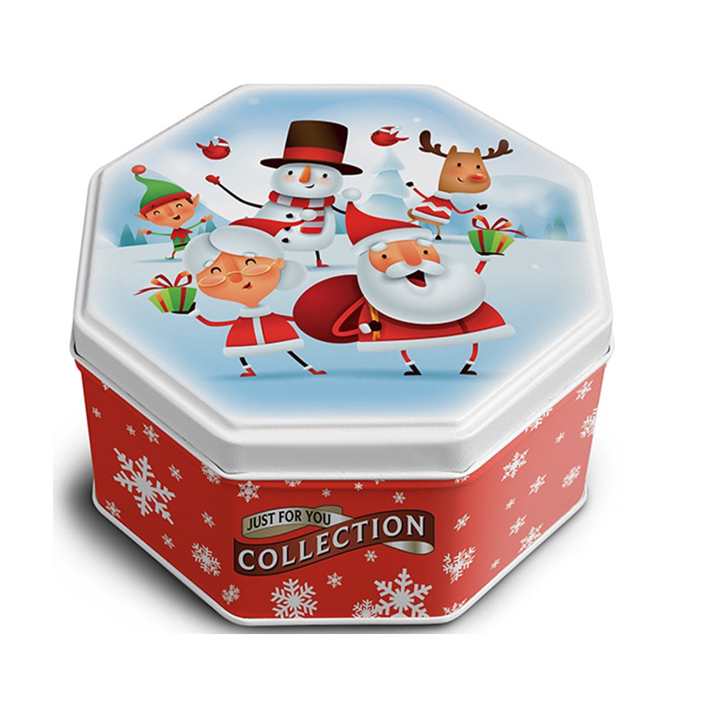 Campbells Shortbreads Santa Family Tin (Petticoat Tails) 115G – decorative Scottish shortbread gift tin