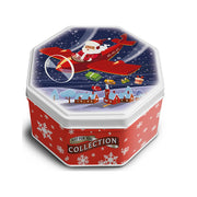 Campbells Shortbreads Flying Santa Tin (Petticoat Tails) 115G – decorative Scottish shortbread gift tin
