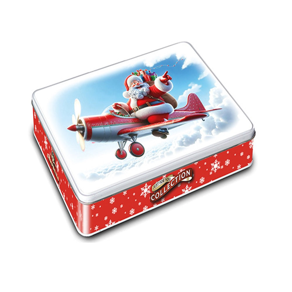 Campbells Shortbreads Flying Santa Tin 150g Assorted Scottish All Butter Shortbread Shapes