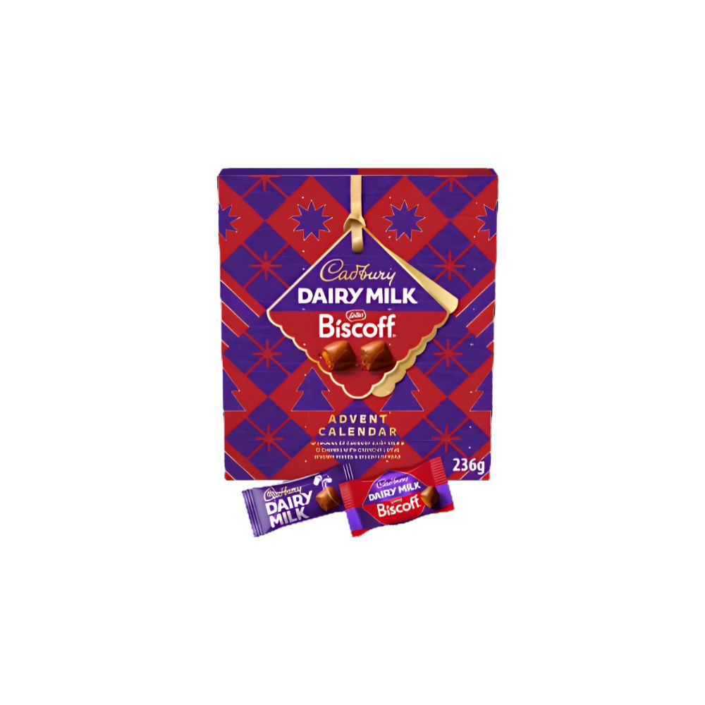 Cadbury Dairy Milk Biscoff advent calendar, 236g