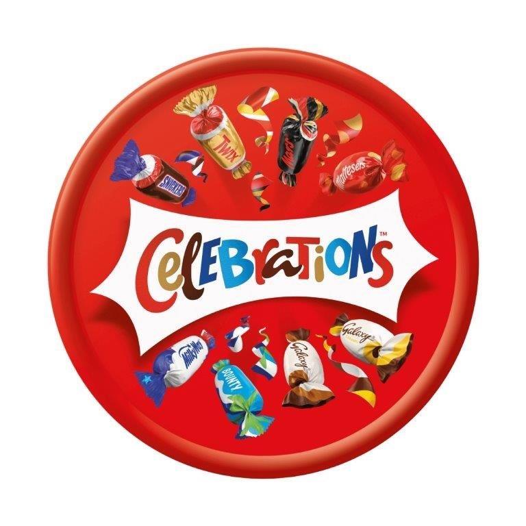 Celebrations 500g tub of assorted mini chocolates for Christmas sharing