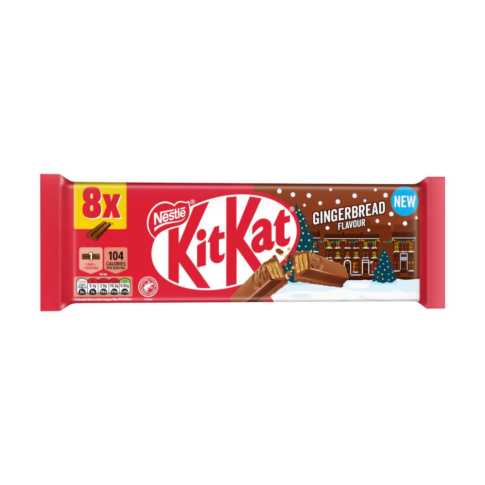 KitKat Gingerbread two-finger chocolate biscuit bars 8 pack 165.6g