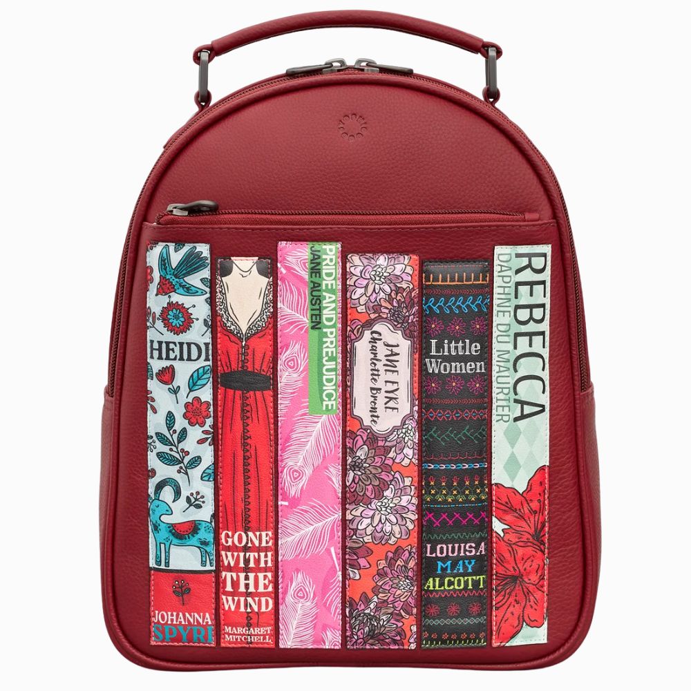 Yoshi Bookworm Cherry Red Leather Backpack