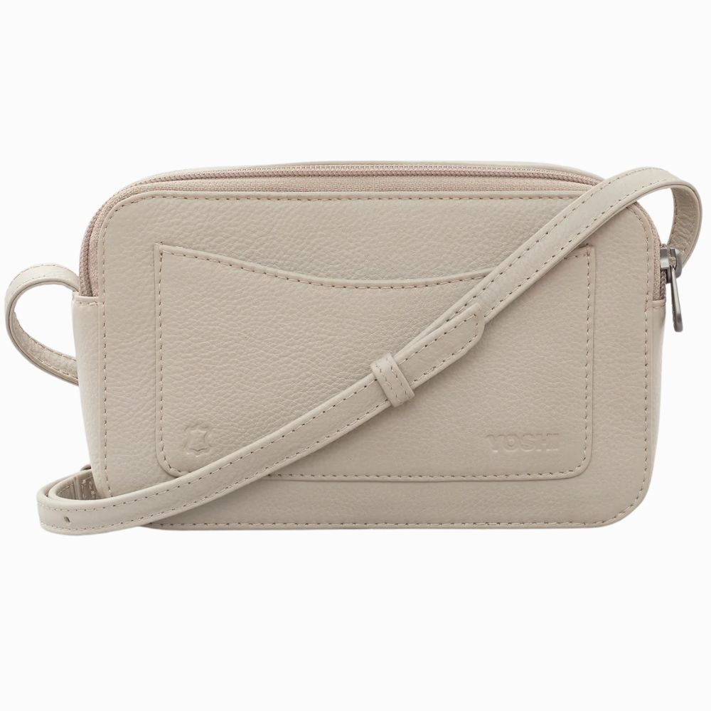 Yoshi Jane Austen Bookworm in Warm Grey Leather Porter Cross Body Bag