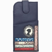 Yoshi Jane Austen Bookworm Navy Leather Chilton Glasses Case