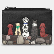 Yoshi Black Bark to Bark Zip Top Leather Purse