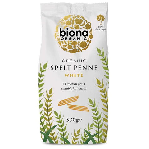 Biona Organic Spelt Penne - White Pasta - 500g