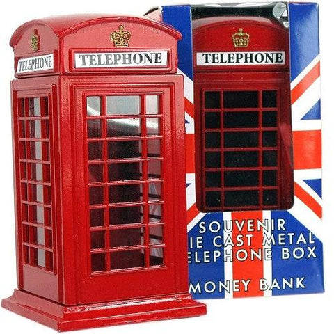 Elgate Telephone Box Medium Die Cast Money Box